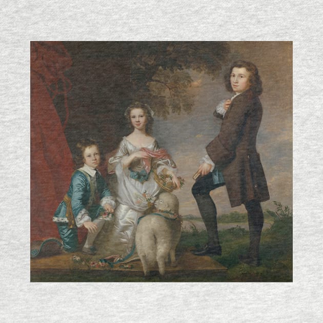 Thomas and Martha Neate with His Tutor, Thomas Needham by Joshua Reynolds by Classic Art Stall